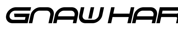 Gnaw Hard font preview